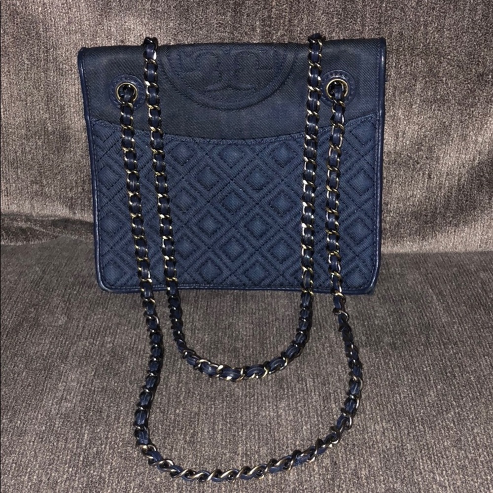 Tory Burch chained denim bag - AUTHENTIC